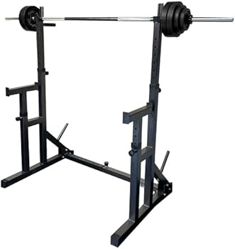 ベンチプレスセット・スクワット・ Amazon | スクワット & ベンチプレス台 & バーベルラバータイプ セット